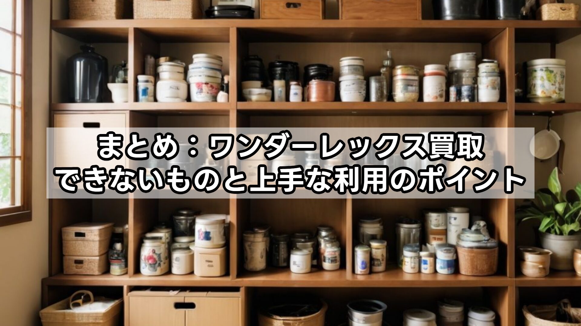 まとめ：ワンダーレックス買取できないものと上手な利用のポイント