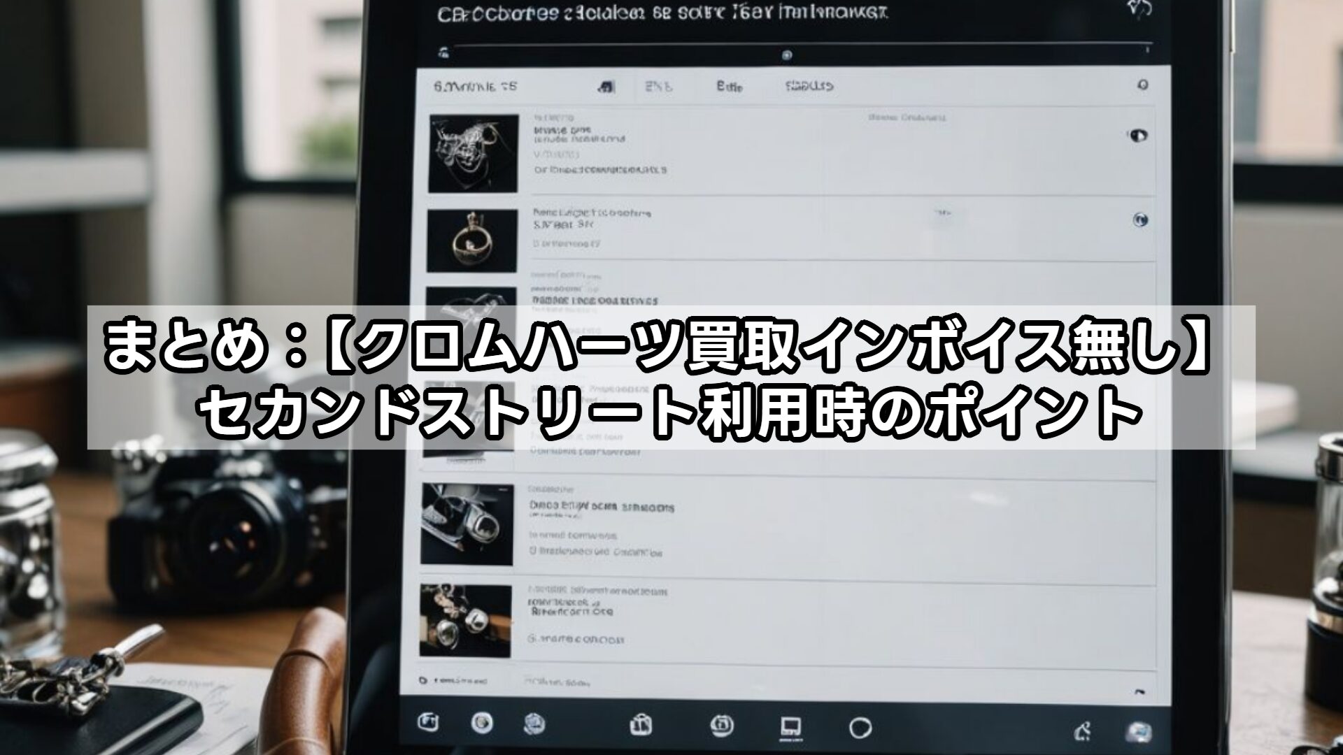 まとめ：【クロムハーツ買取インボイス無し】セカンドストリート利用時のポイント