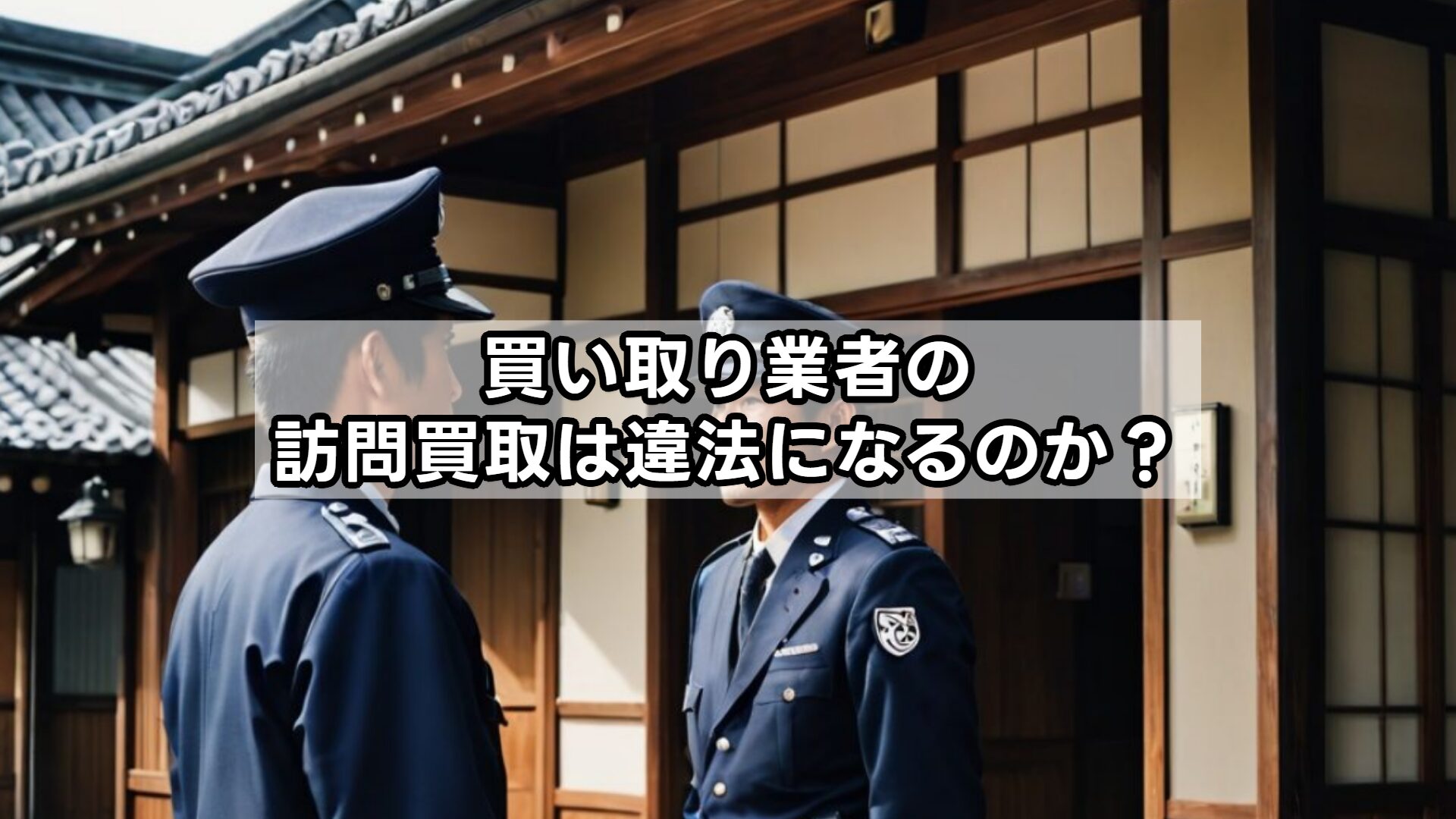 買い取り業者の訪問買取は違法になるのか？
