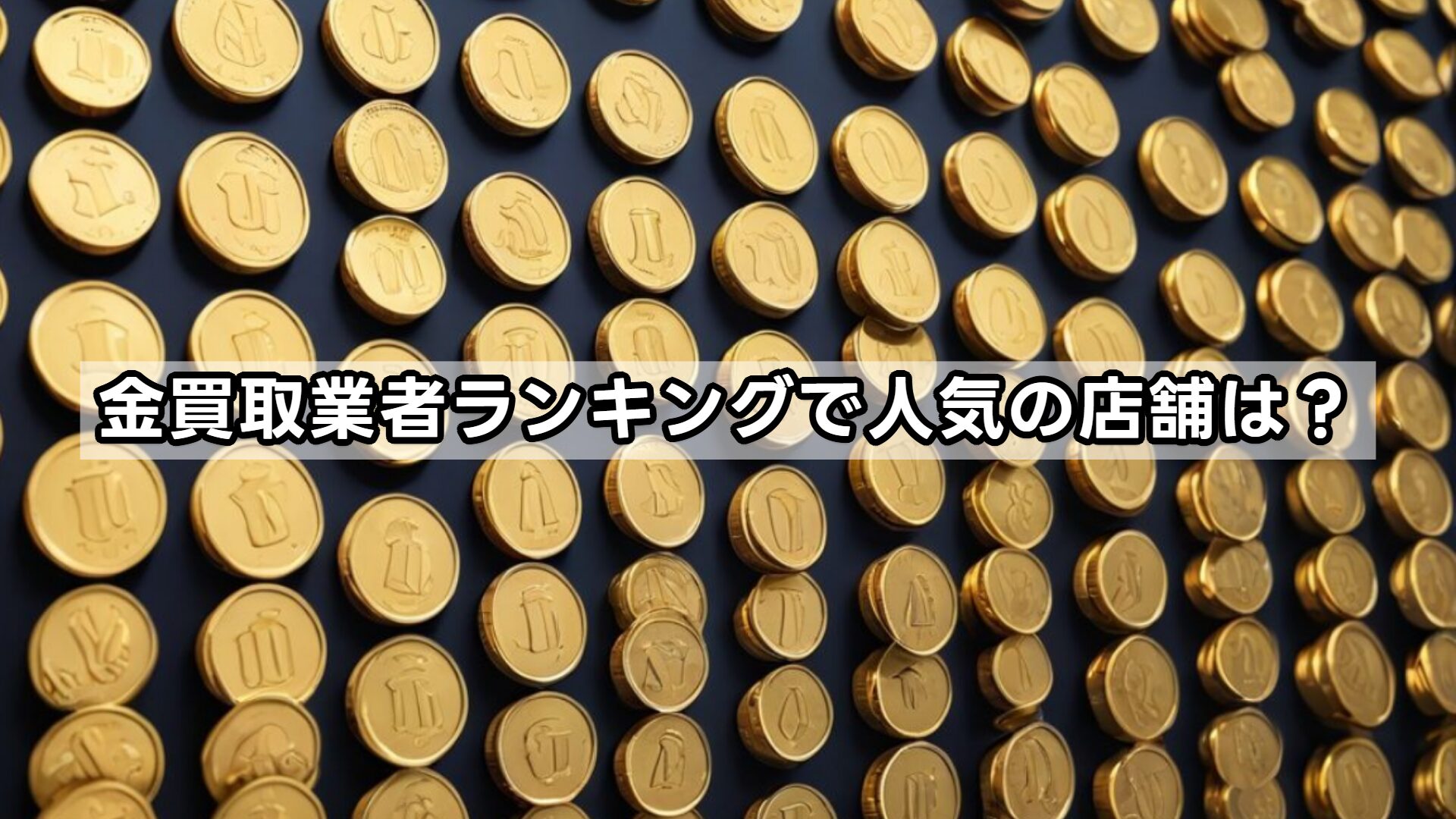 金買取業者ランキングで人気の店舗は?
