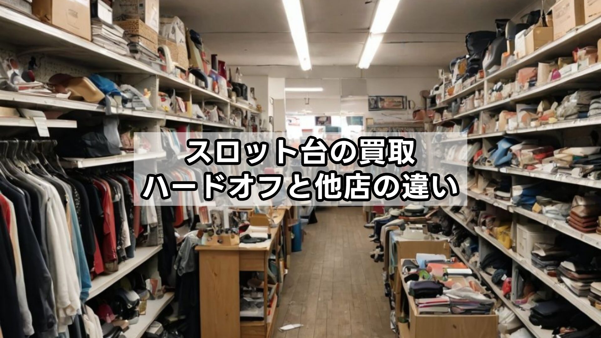 スロット台の買取、ハードオフと他店の違い