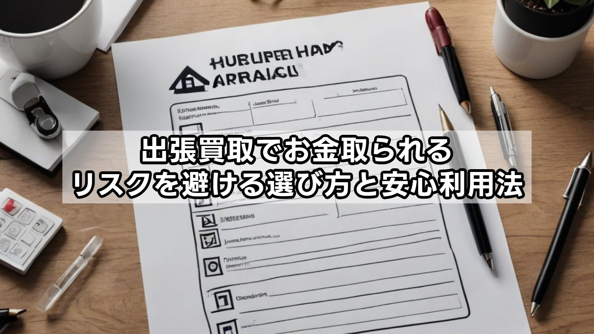 出張買取でお金取られるリスクを避ける選び方と安心利用法