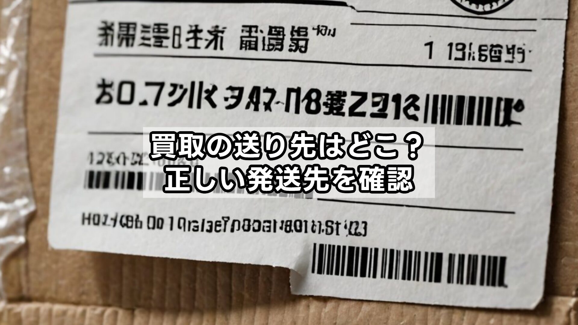 買取の送り先はどこ？正しい発送先を確認