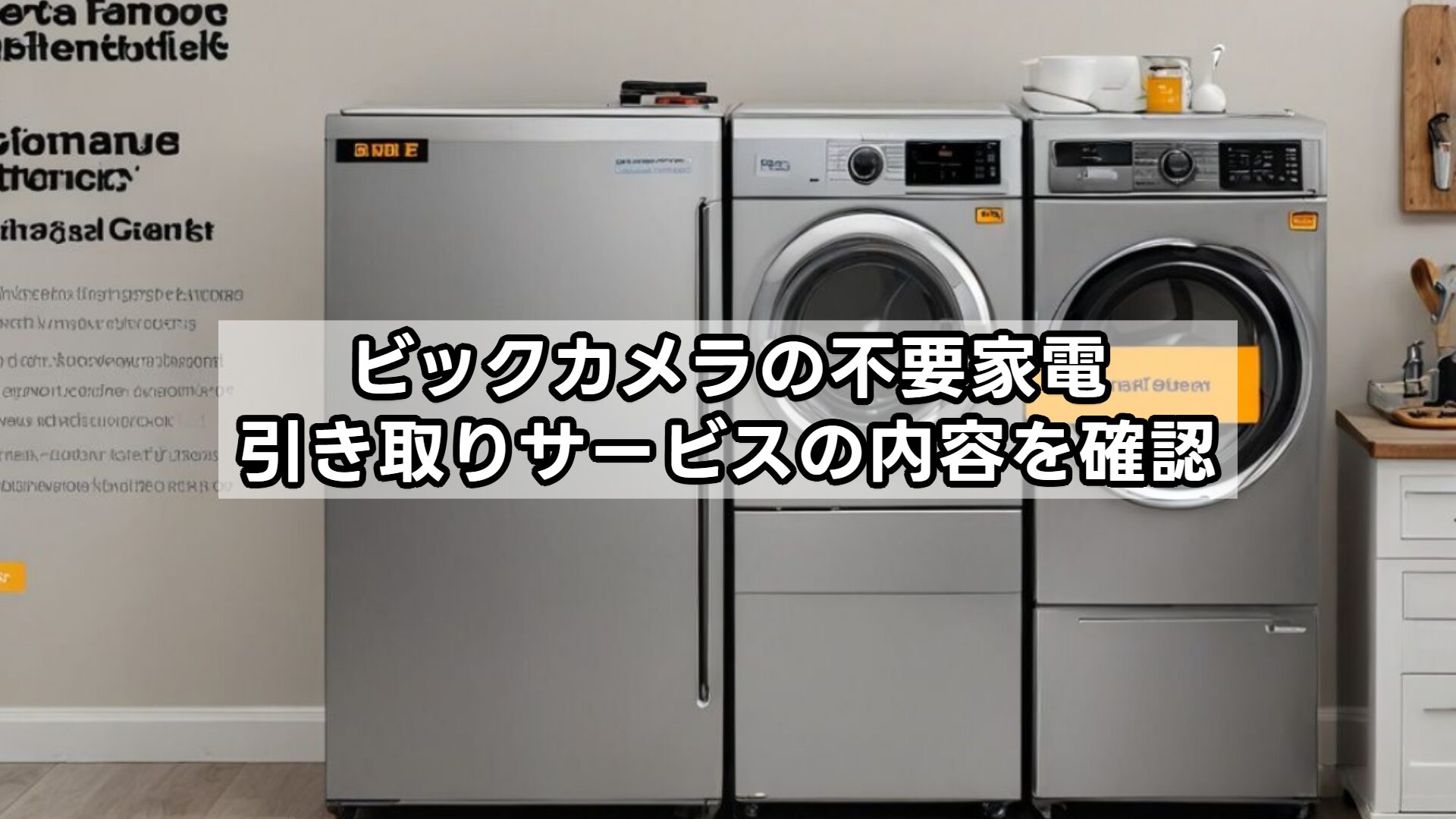 ビックカメラの不要家電引き取りサービスの内容を確認