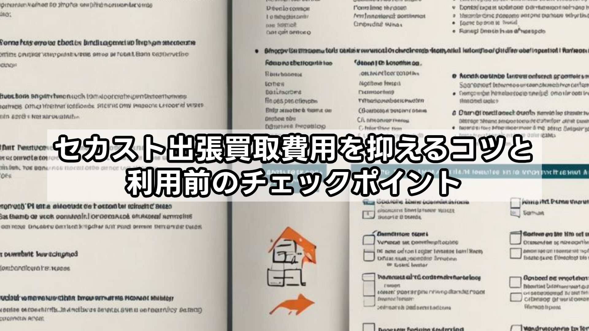 セカスト出張買取費用を抑えるコツと利用前のチェックポイント