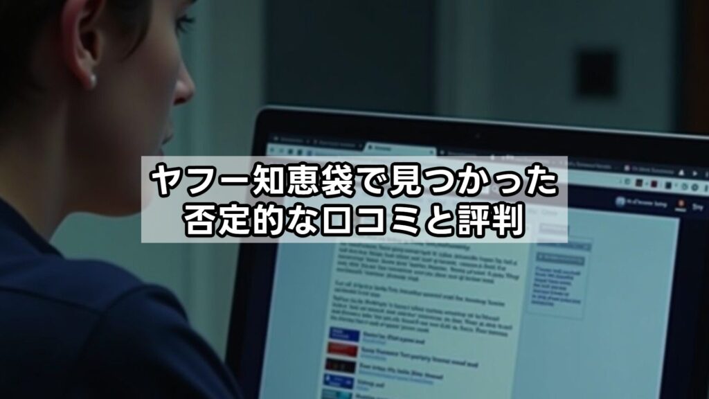 ヤフー知恵袋で見つかった出張買取サスエコの否定的な口コミと評判