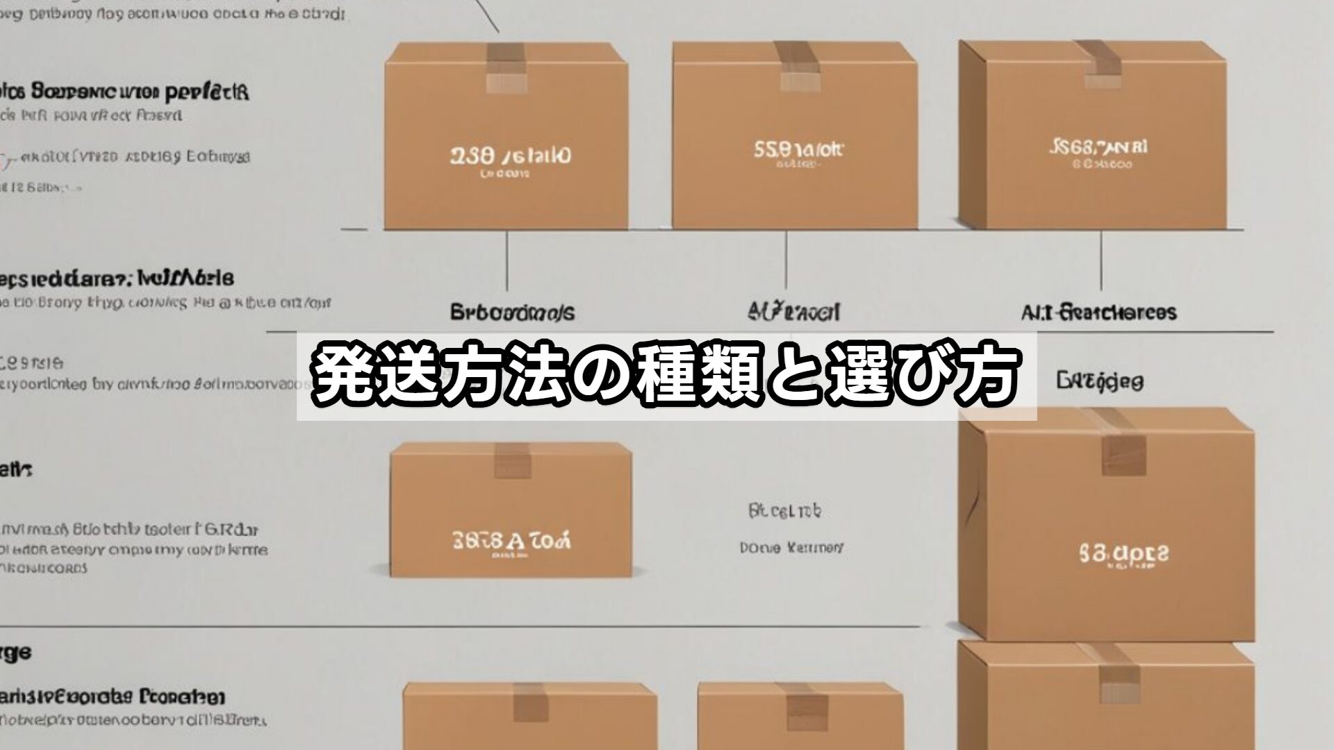 発送方法の種類と選び方