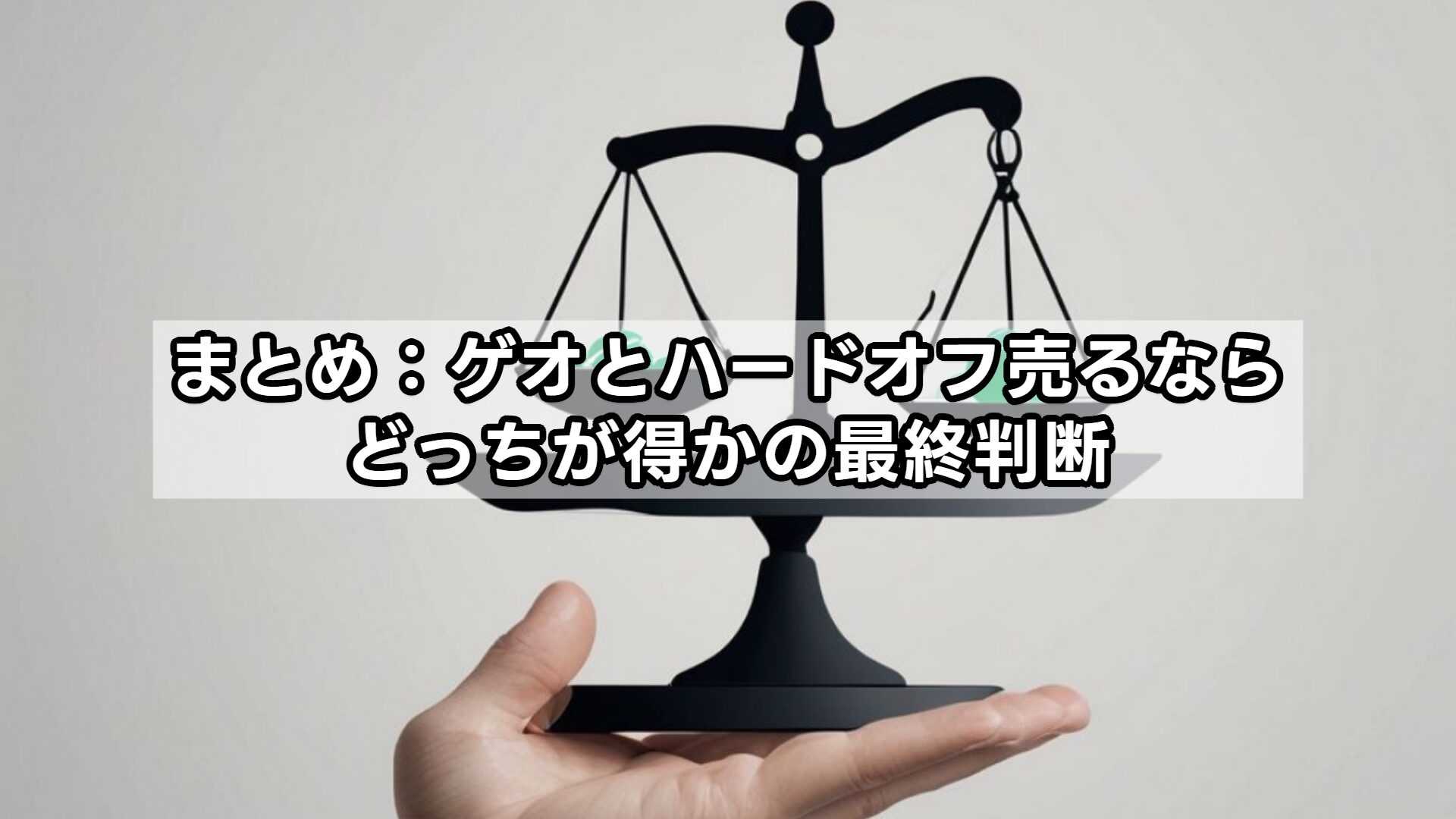 まとめ：ゲオとハードオフ売るならどっちが得かの最終判断