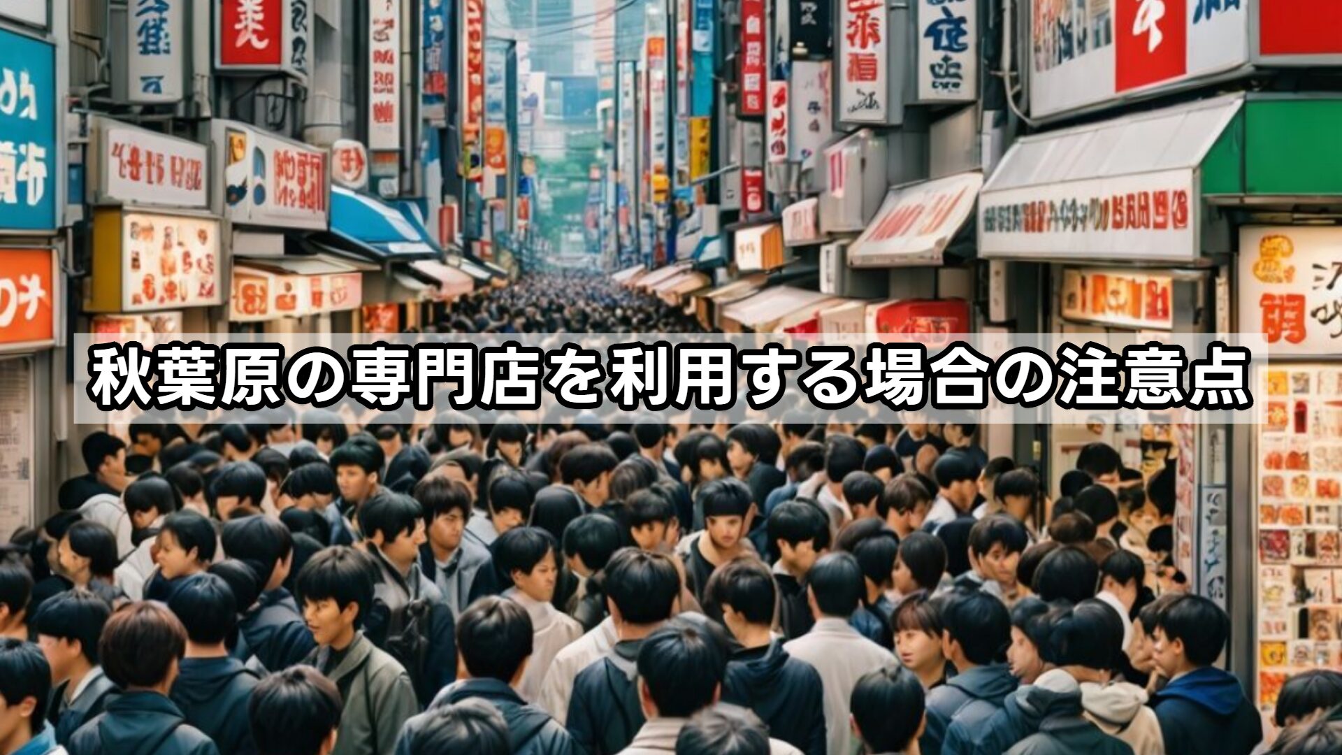 秋葉原の専門店を利用する場合の注意点