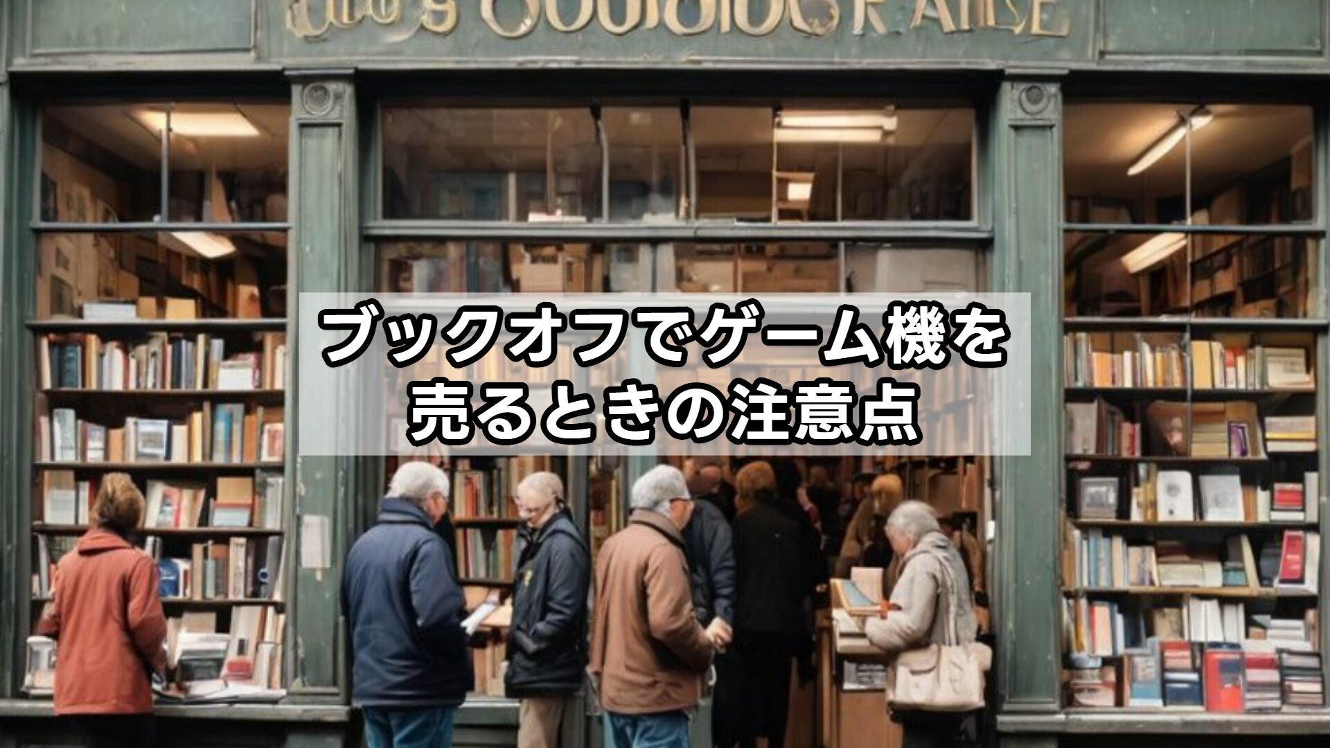 ブックオフでゲーム機を売るときの注意点
