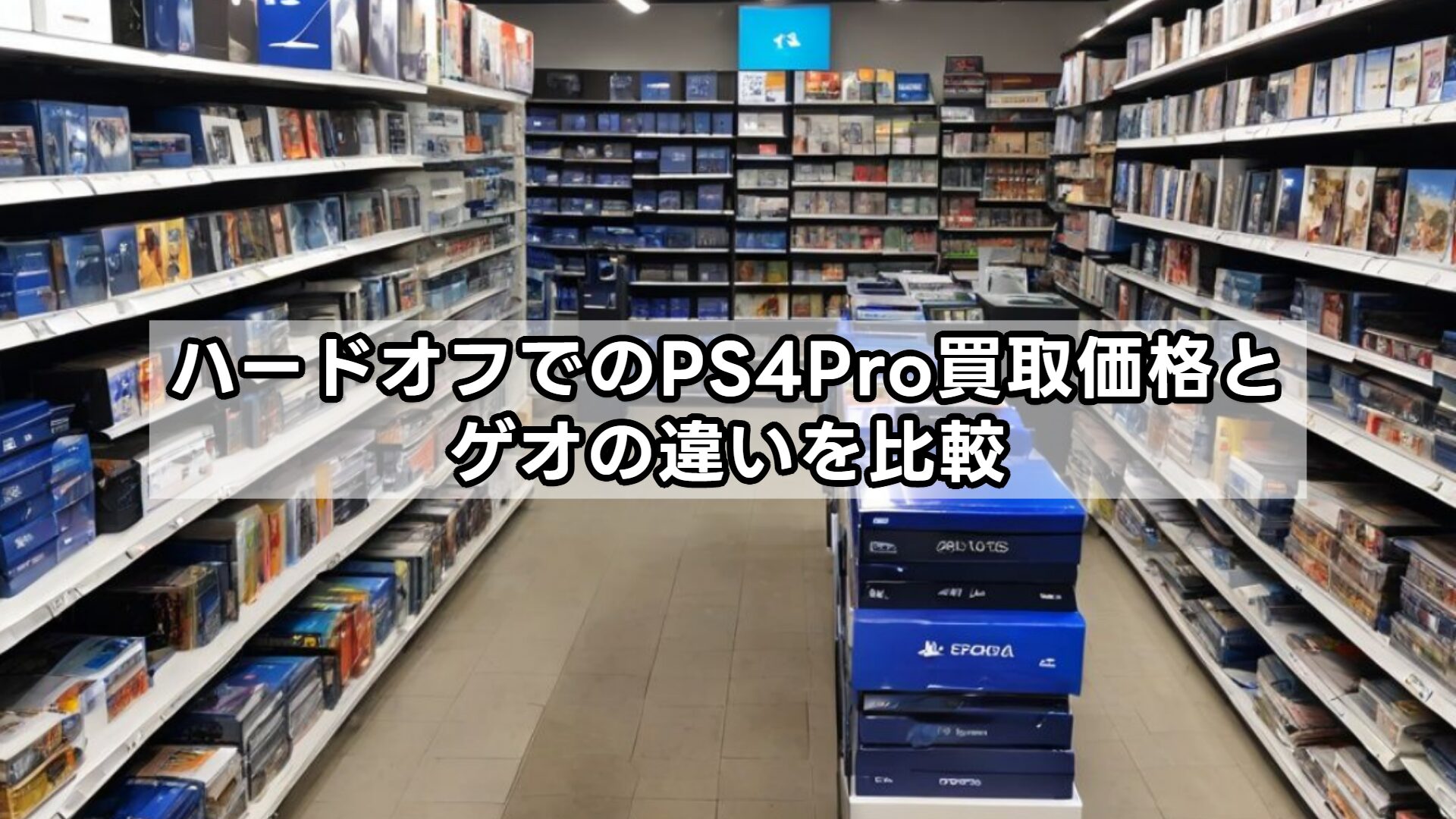 ハードオフでのPS4Pro買取価格とゲオの違いを比較