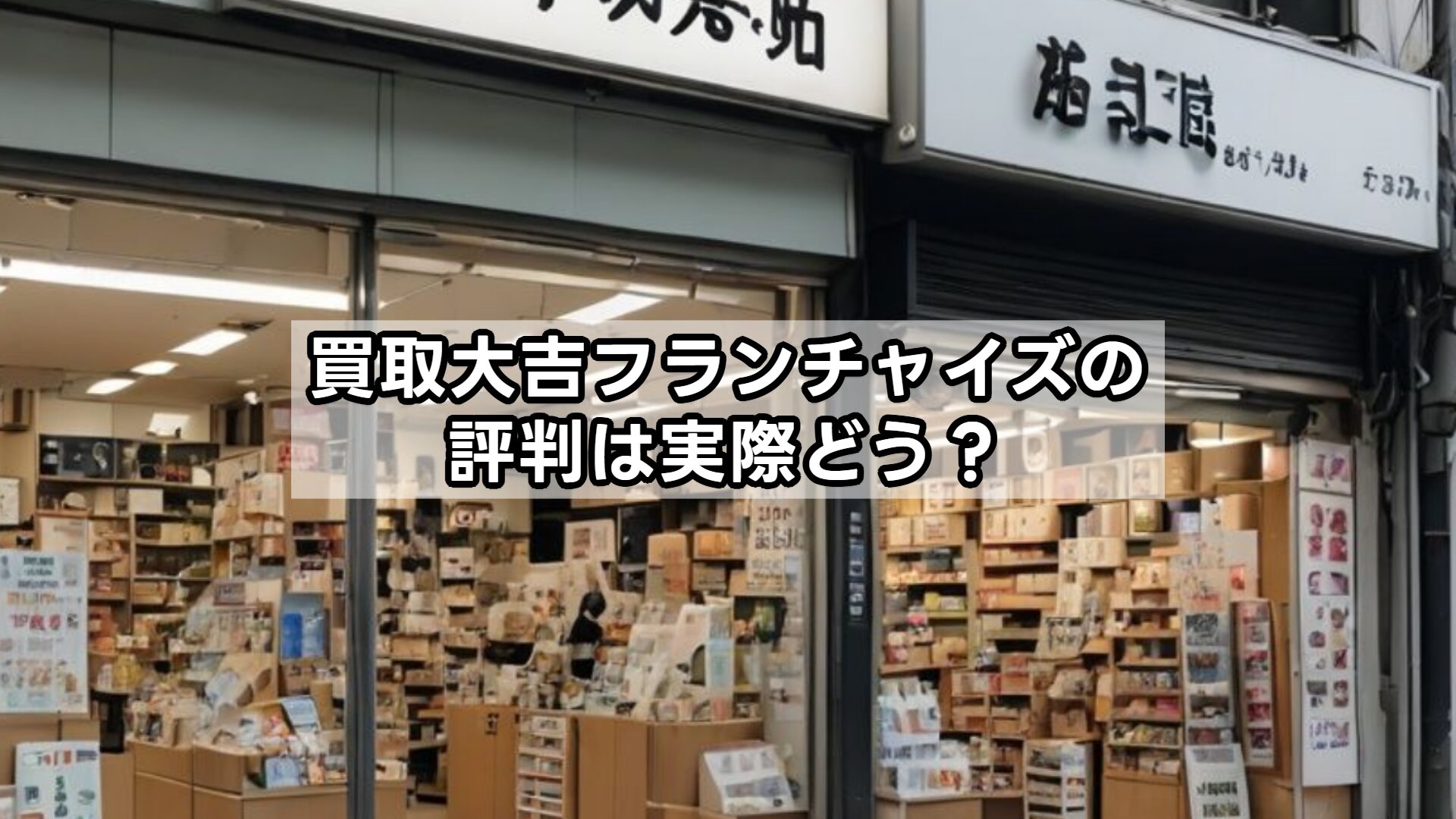 買取大吉フランチャイズの評判は実際どう?