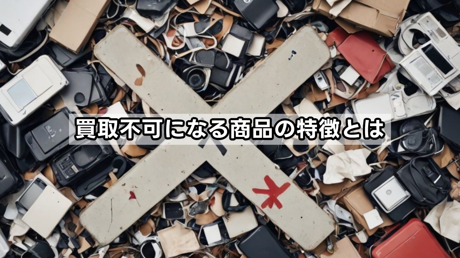 買取不可になる商品の特徴とは