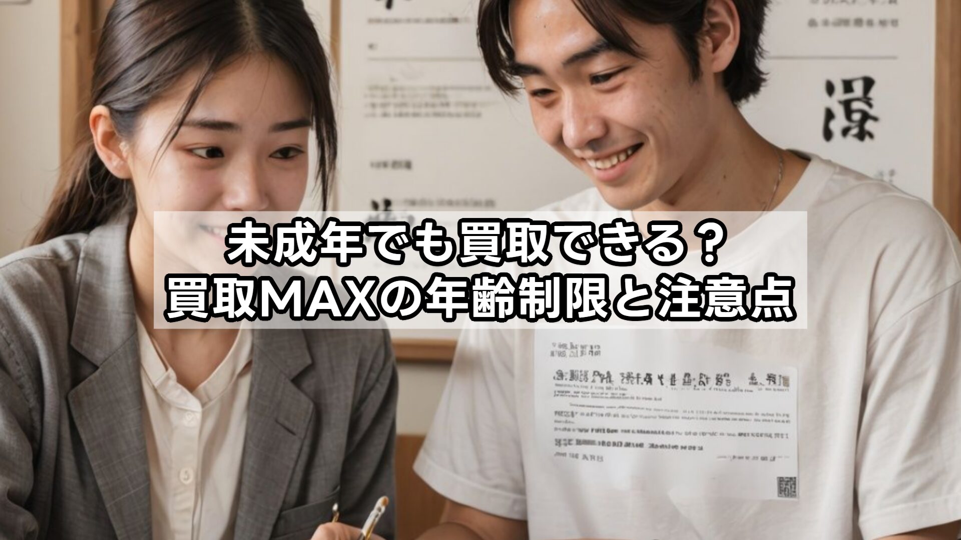 未成年でも買取できる？買取MAXの年齢制限と注意点
