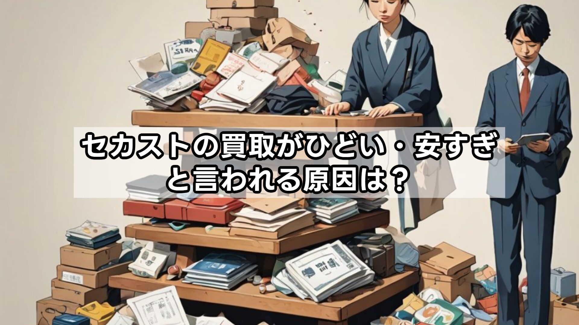 セカストの買取がひどい・安すぎと言われる原因は?