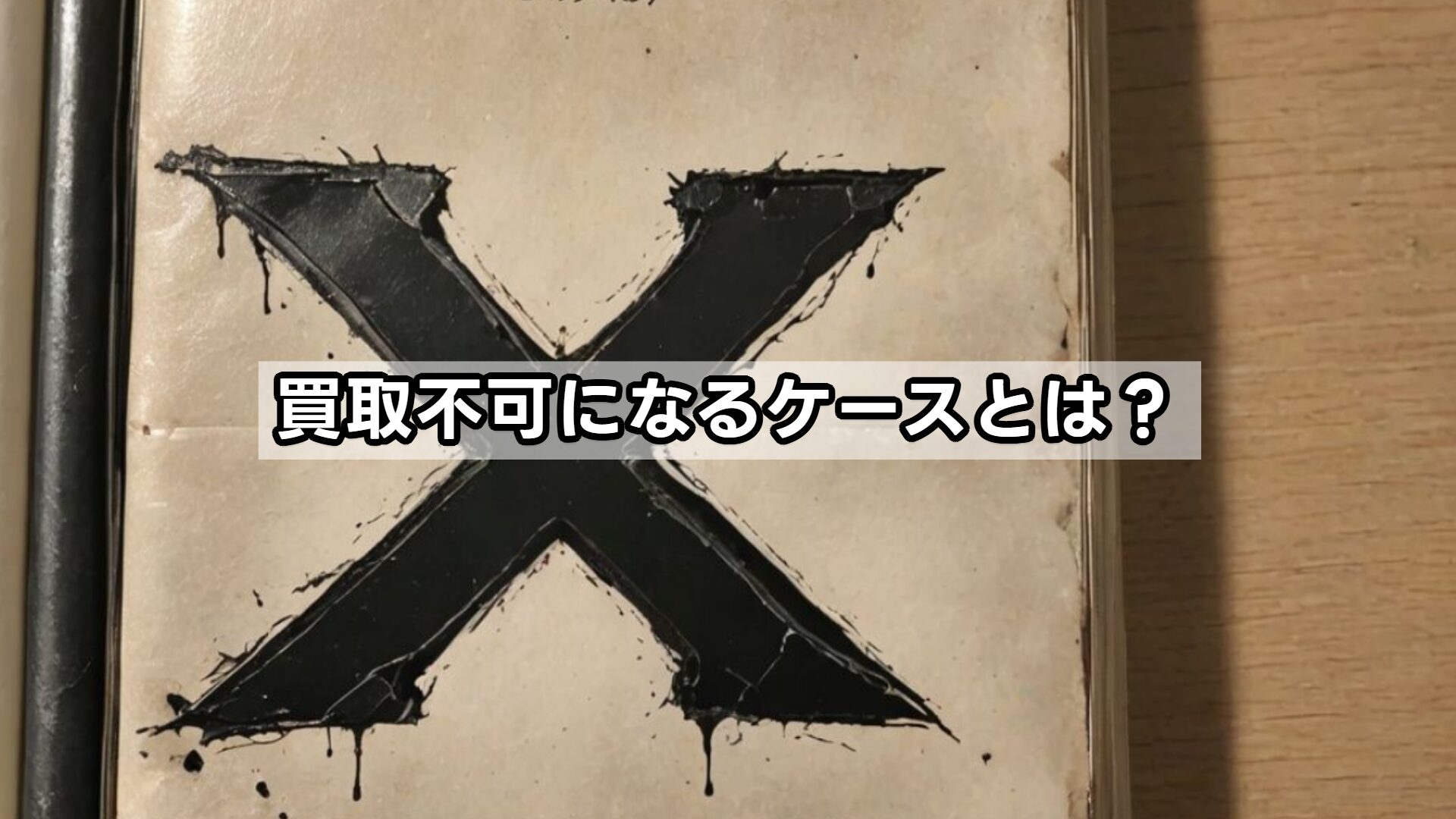 買取不可になるケースとは?