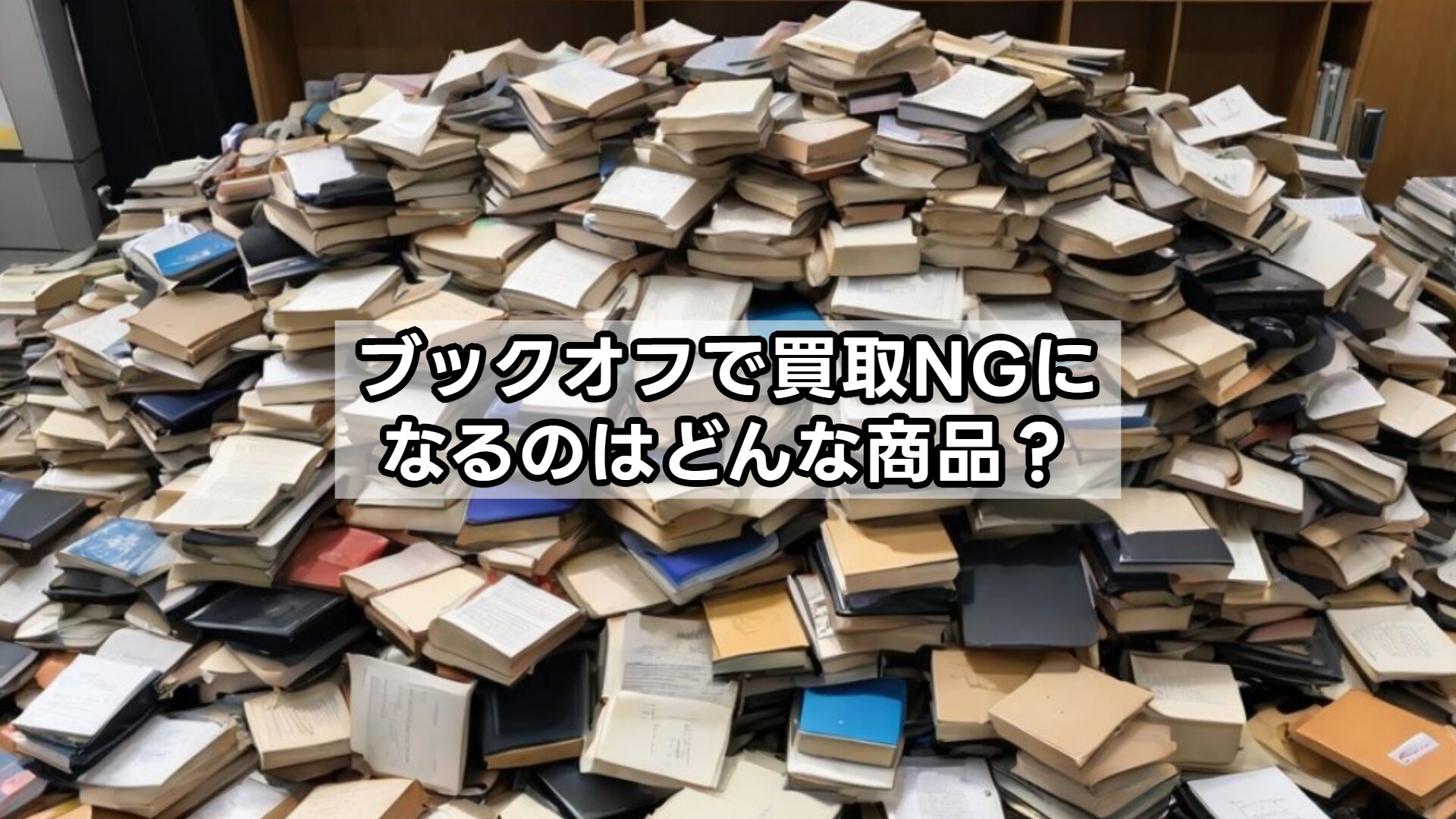 ブックオフで買取NGになるのはどんな商品？