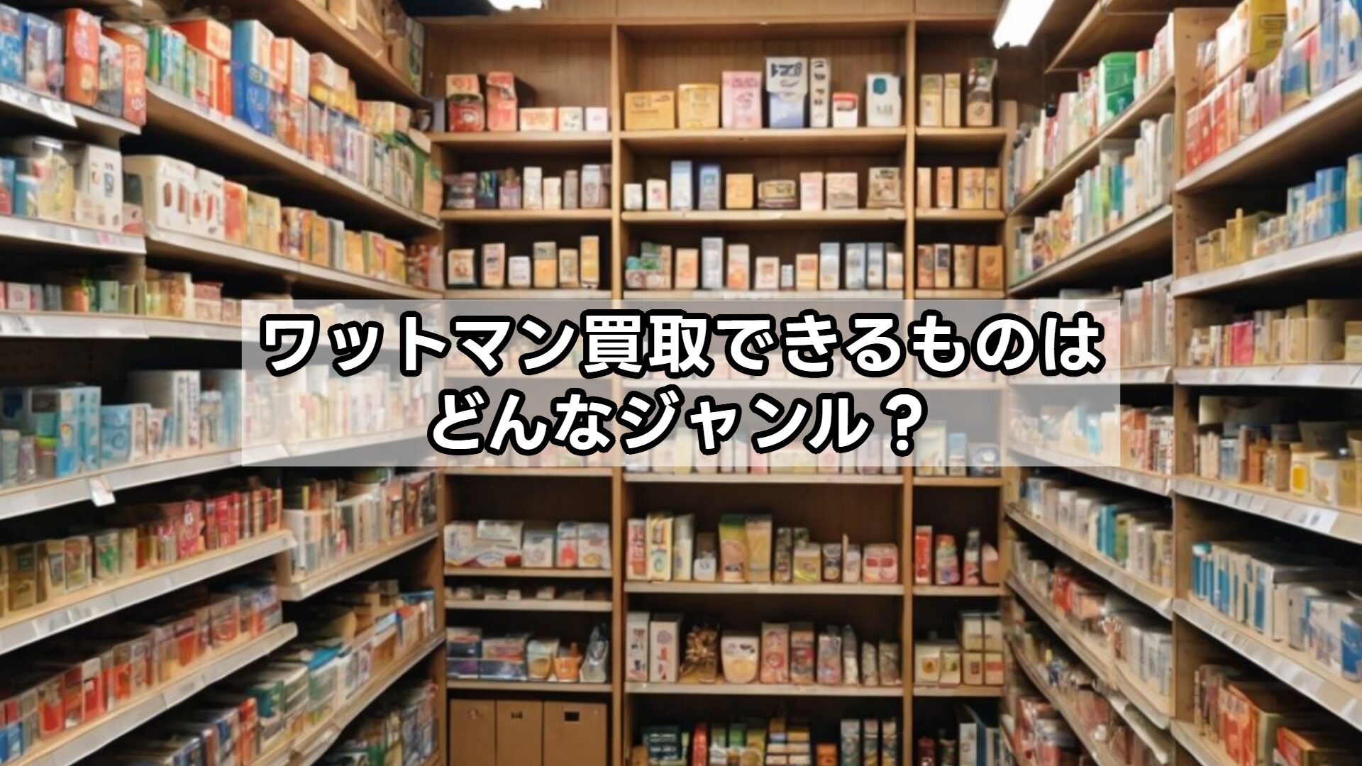ワットマン買取できるものはどんなジャンル？