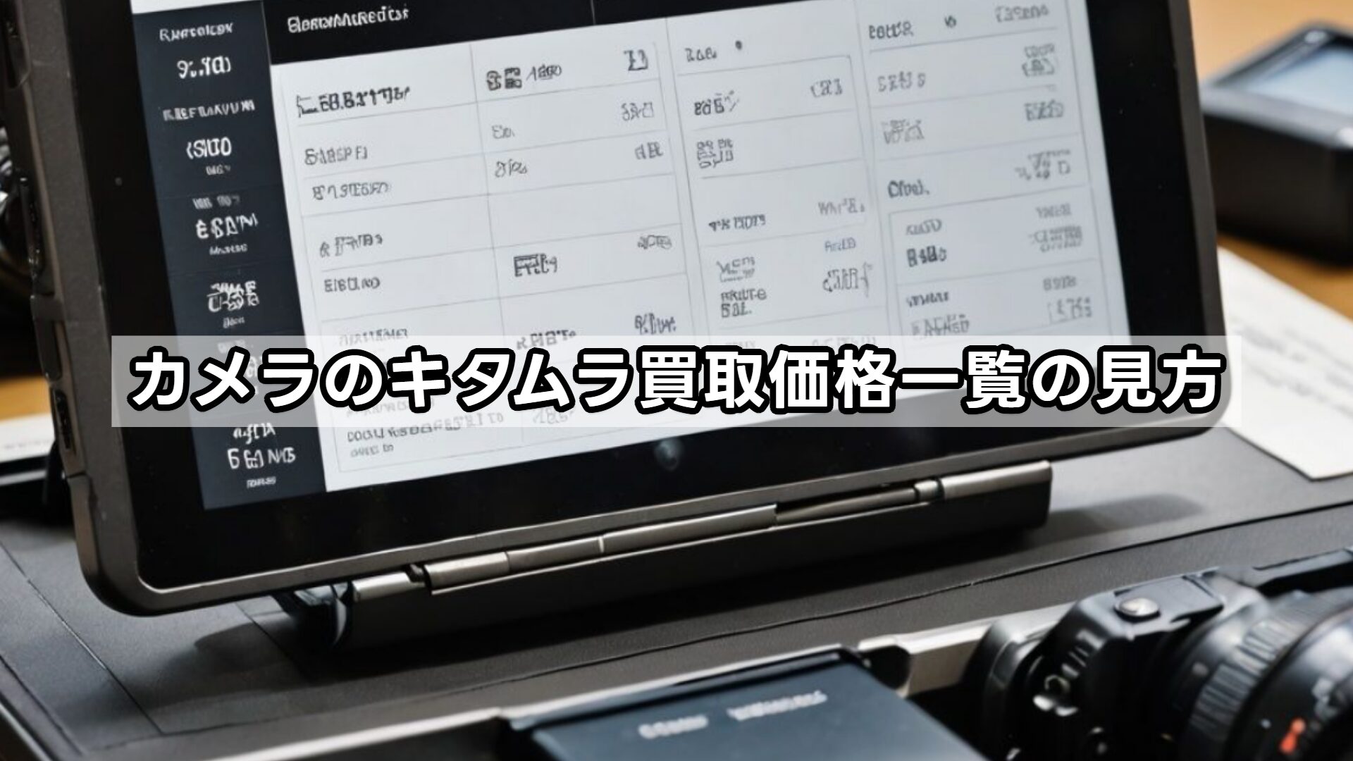 カメラのキタムラ買取価格一覧の見方