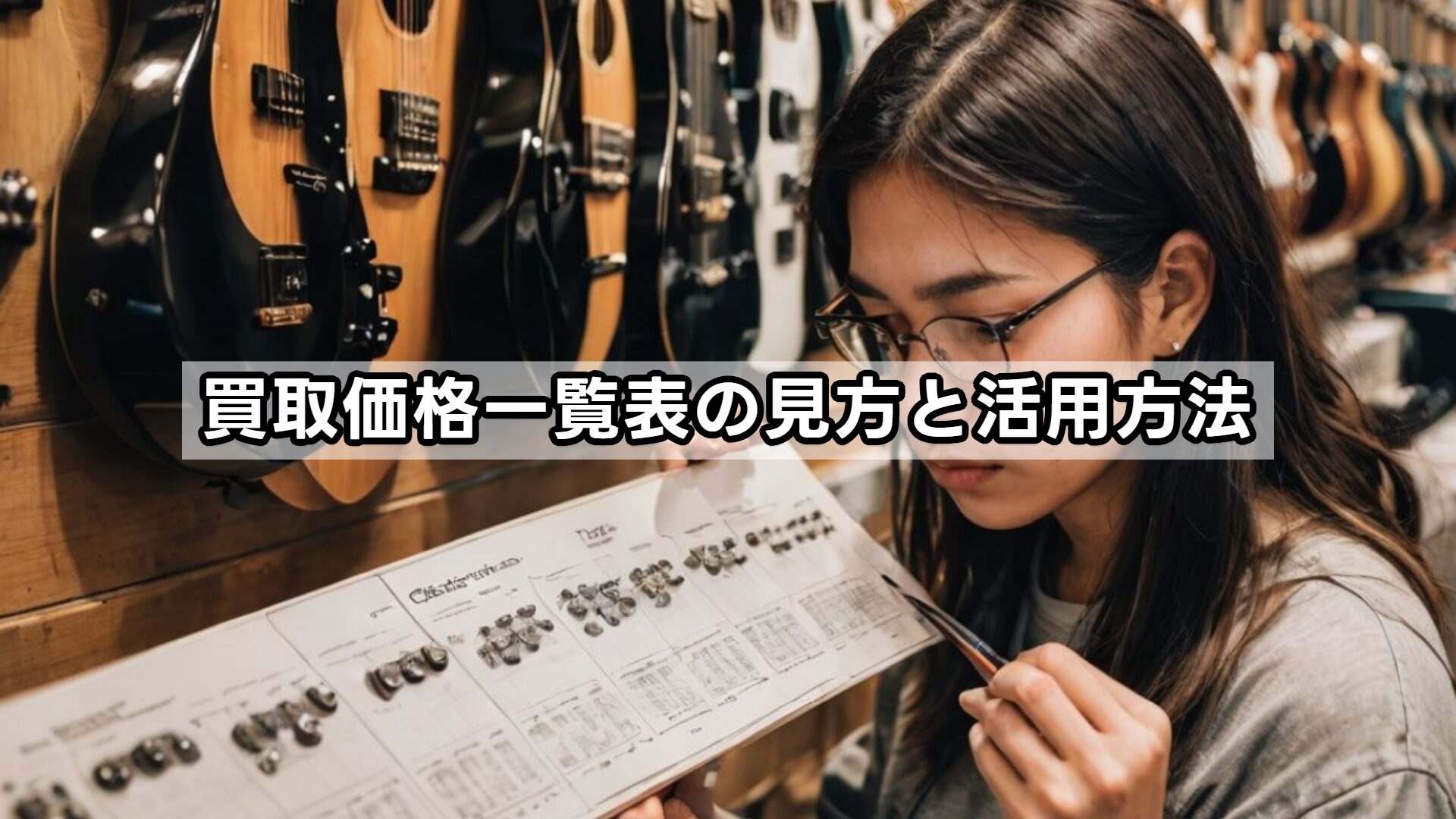 買取価格一覧表の見方と活用方法