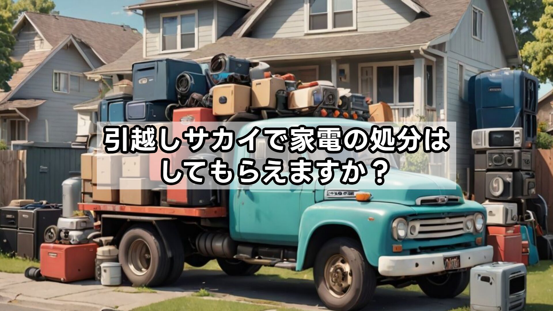 引越しサカイで家電の処分はしてもらえますか？