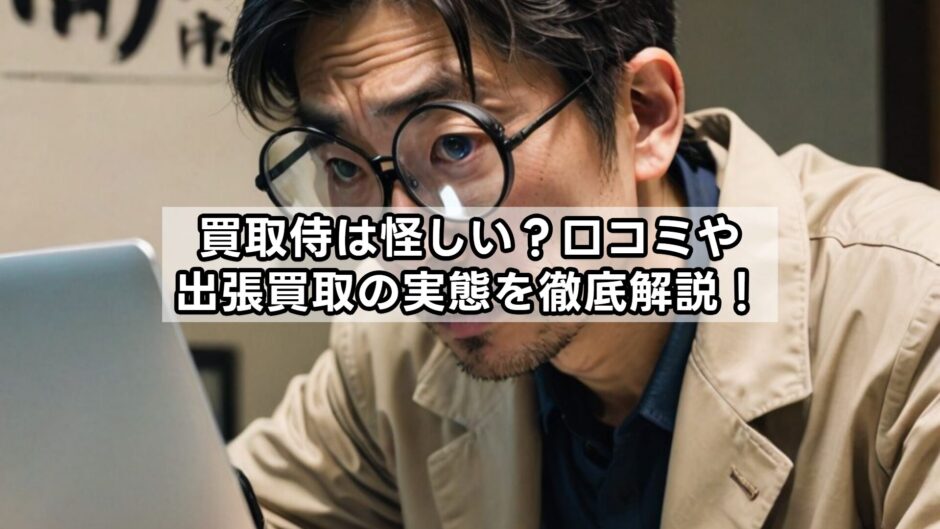 買取侍は怪しい?口コミや出張買取の実態を徹底解説!