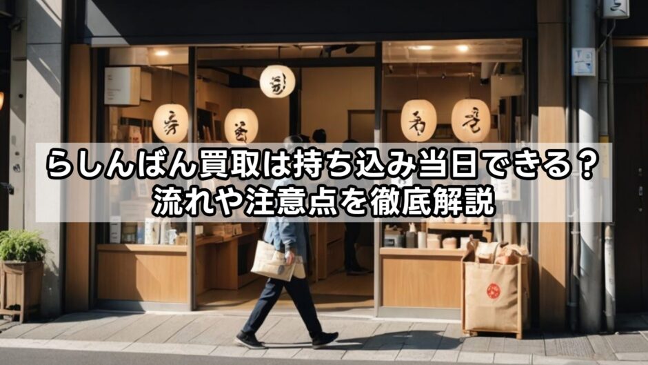 らしんばん買取は持ち込み当日できる？流れや注意点を徹底解説