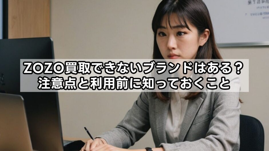 ZOZO買取できないブランドはある？注意点と利用前に知っておくこと