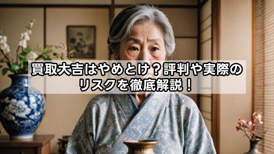買取大吉はやめとけ？評判や実際のリスクを徹底解説！