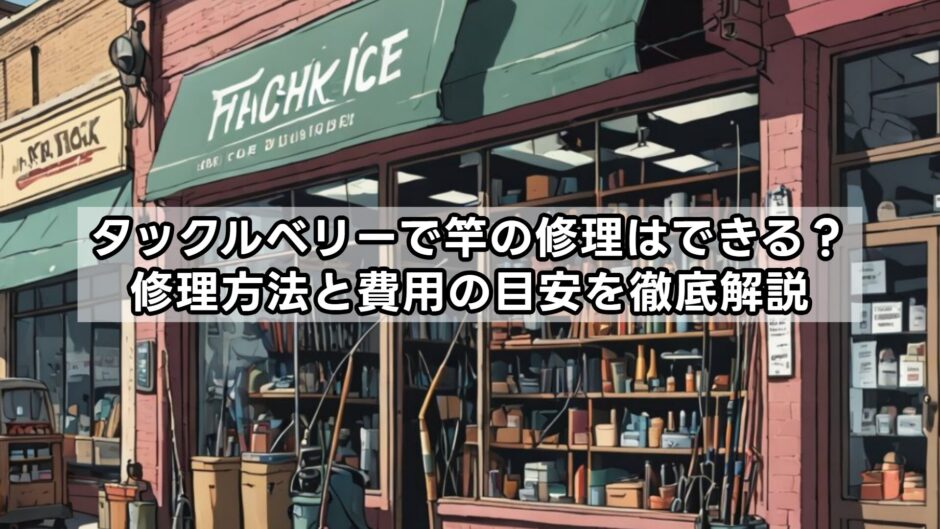 タックルベリーで竿の修理はできる？修理方法と費用の目安を徹底解説