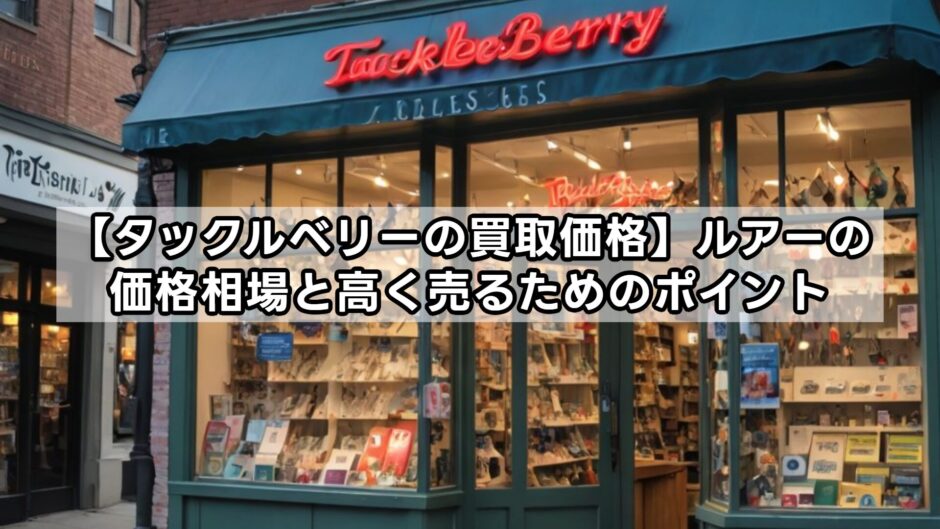 【タックルベリーの買取価格】ルアーの価格相場と高く売るためのポイント