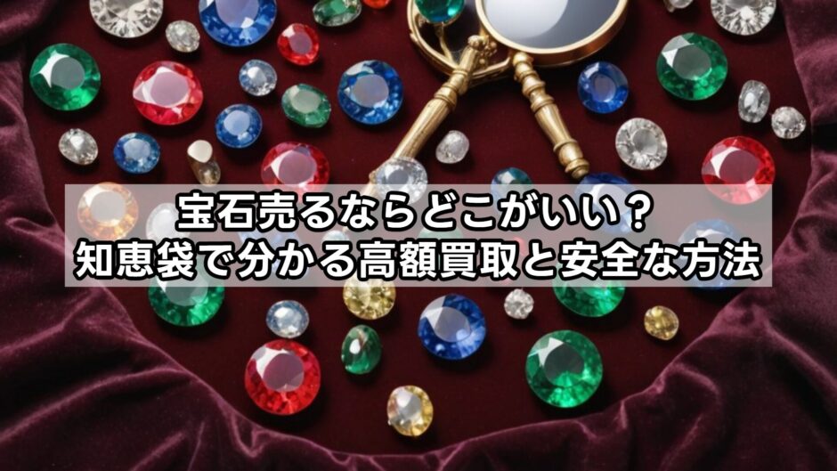 宝石売るならどこがいい？知恵袋で分かる高額買取と安全な方法