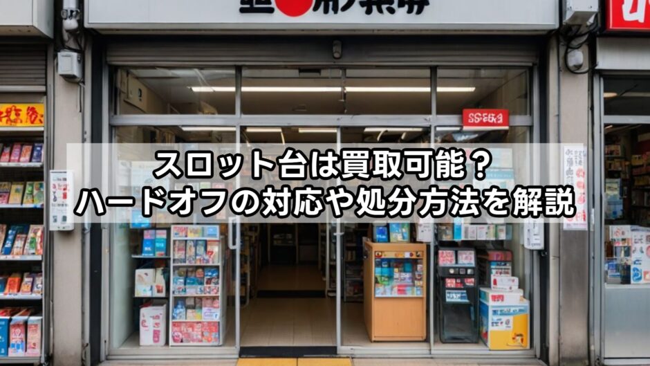スロット台は買取可能？ハードオフの対応や処分方法を解説