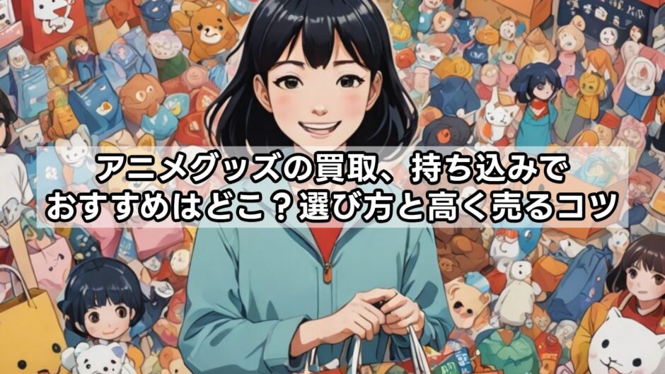 アニメグッズの買取、持ち込みでおすすめはどこ？選び方と高く売るコツ