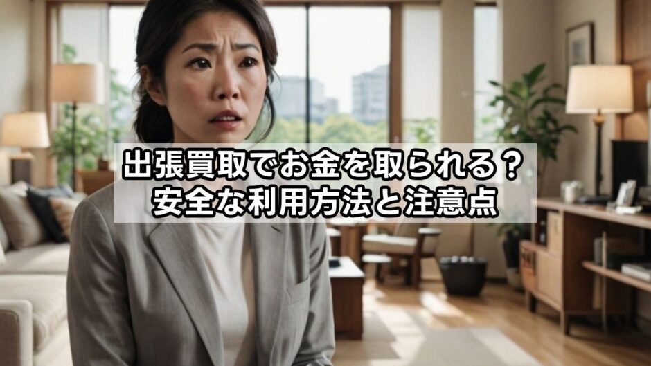 出張買取でお金を取られる？安全な利用方法と注意点
