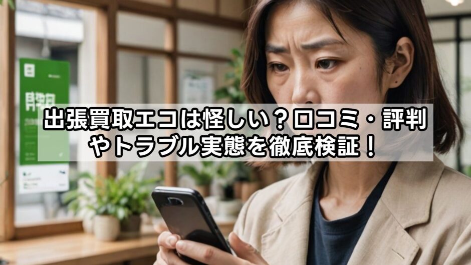 出張買取エコは怪しい？口コミ・評判やトラブル実態を徹底検証！