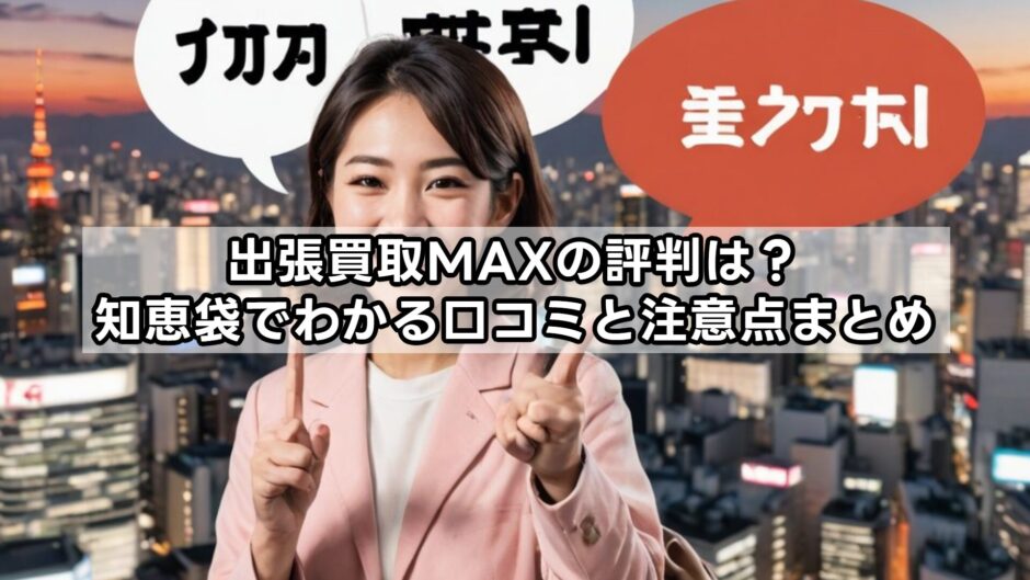 出張買取MAXの評判は？知恵袋でわかる口コミと注意点まとめ