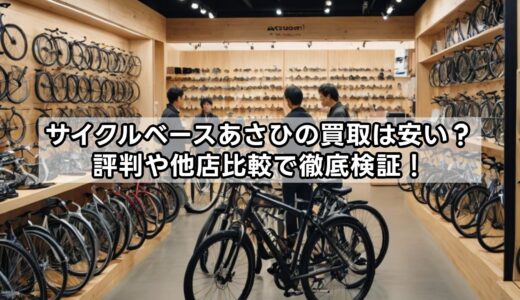 サイクルベースあさひの買取は安い？評判や他店比較で徹底検証！