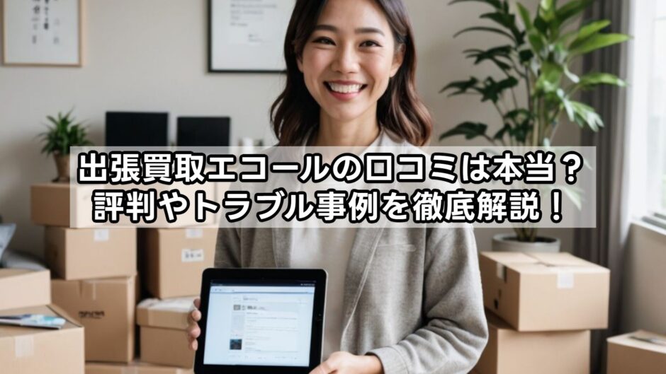 出張買取エコールの口コミは本当？評判やトラブル事例を徹底解説！
