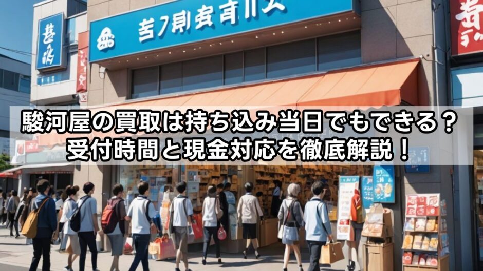 駿河屋の買取は持ち込み当日でもできる？受付時間と現金対応を徹底解説！