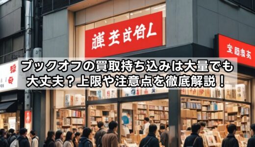 ブックオフの買取持ち込みは大量でも大丈夫？上限や注意点を徹底解説！