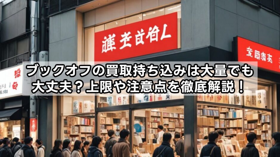 ブックオフの買取持ち込みは大量でも大丈夫？上限や注意点を徹底解説！