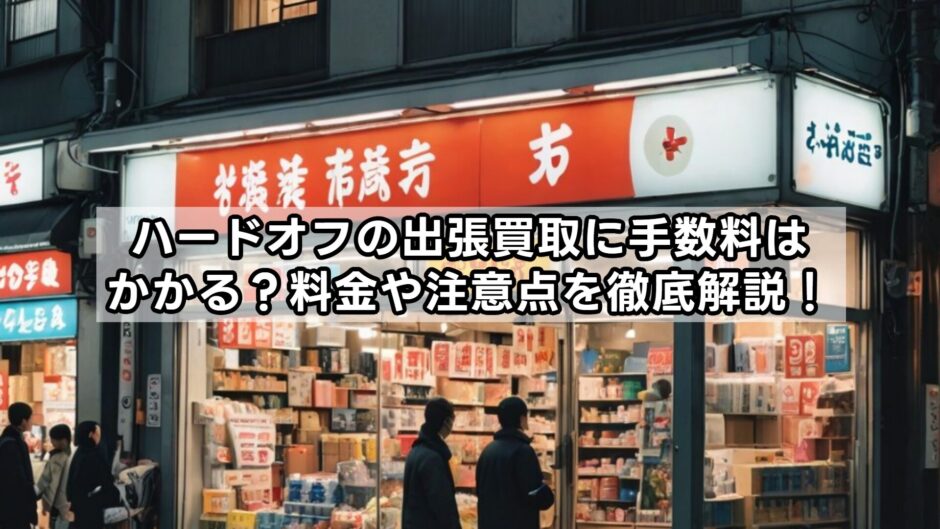 ハードオフの出張買取に手数料はかかる？料金や注意点を徹底解説！