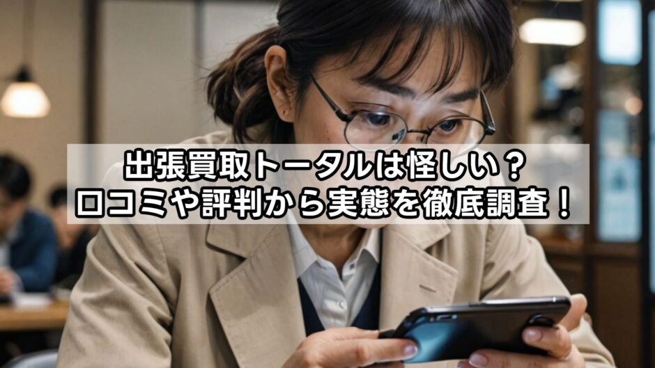 出張買取トータルは怪しい?口コミや評判から実態を徹底調査!