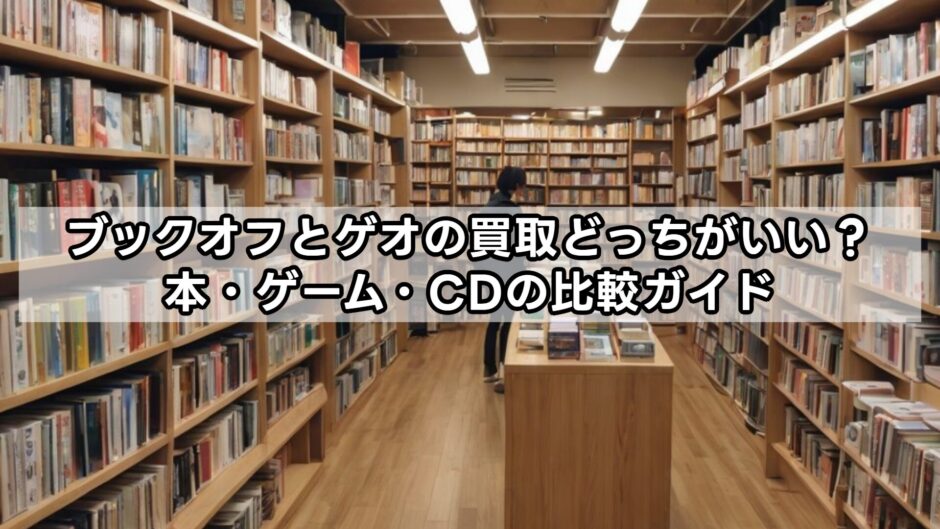ブックオフとゲオの買取どっちがいい？本・ゲーム・CDの比較ガイド