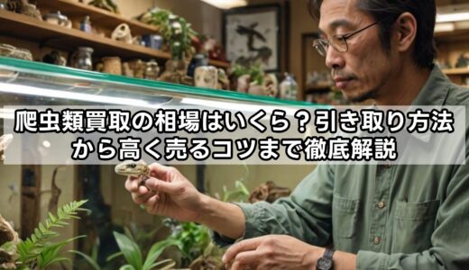 爬虫類買取の相場はいくら？引き取り方法から高く売るコツまで徹底解説