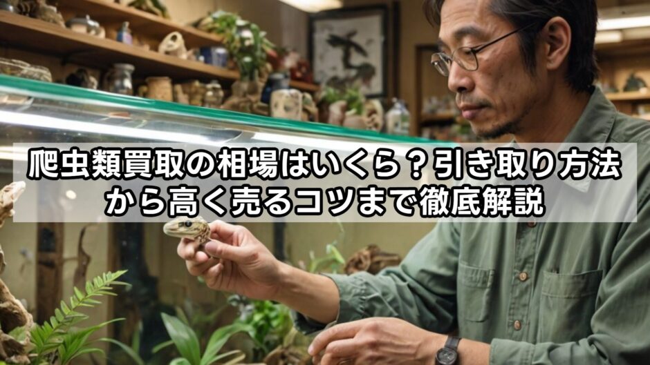 爬虫類買取の相場はいくら？引き取り方法から高く売るコツまで徹底解説