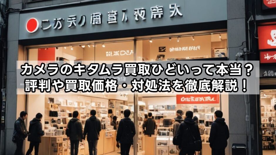 カメラのキタムラ買取ひどいって本当？評判や買取価格・対処法を徹底解説！