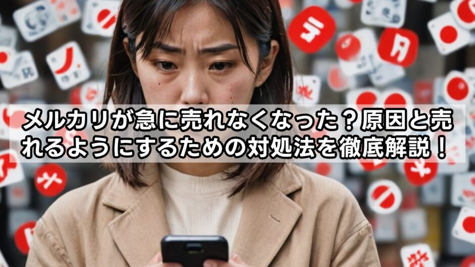 メルカリが急に売れなくなった？原因と売れるようにするための対処法を徹底解説！