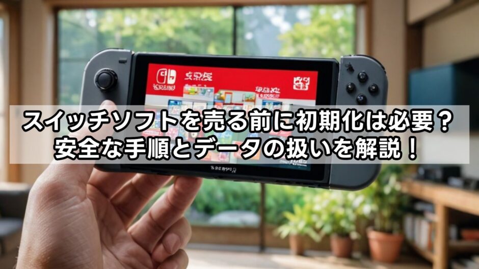スイッチソフトを売る前に初期化は必要？安全な手順とデータの扱いを解説！スイッチソフトを売る前に初期化は必要？安全な手順とデータの扱いを解説！